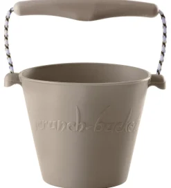 Scrunch Strandlegetøj>Spand - Silikone - 13 cm - Lysegrå