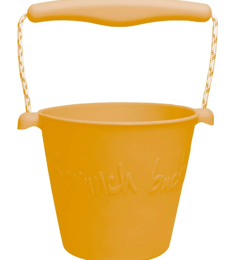 Scrunch Strandlegetøj>Spand - Silikone - 13 cm - Mustard