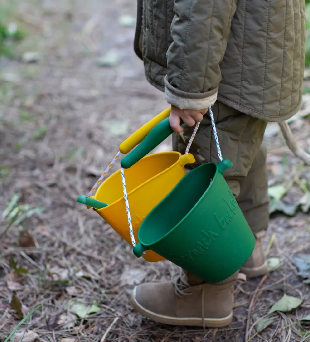 Scrunch Strandlegetøj>Spand - Silikone - 13 cm - Mustard