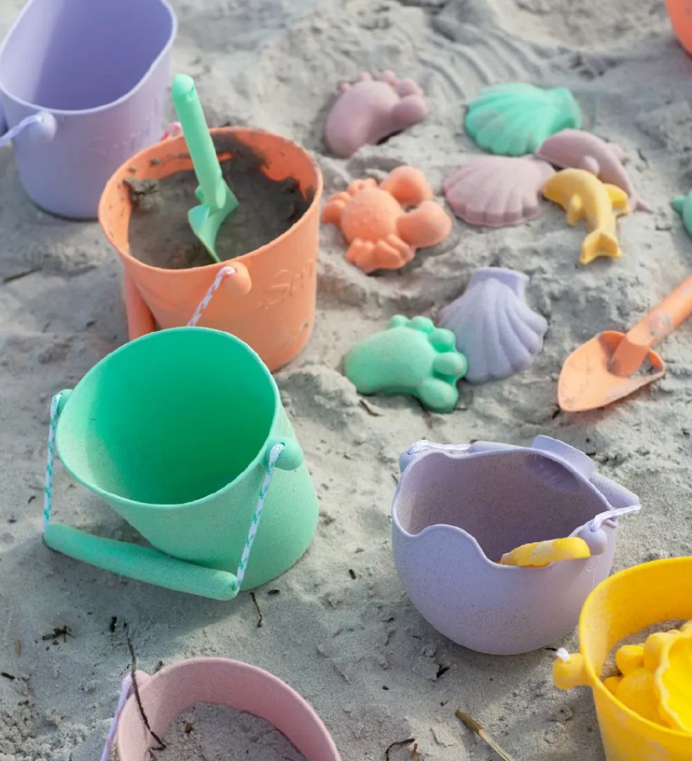 Scrunch Strandlegetøj>Spand - Silikone - 13 cm - Coral