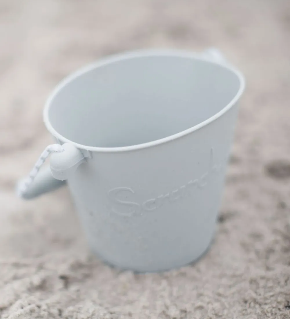 Scrunch Strandlegetøj>Spand - Silikone - 13 cm - Lyseblå