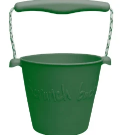 Scrunch Strandlegetøj>Spand - Silikone - 13 cm - Dark Moss Green