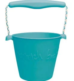 Scrunch Strandlegetøj>Spand - Silikone - 13 cm - Petrol