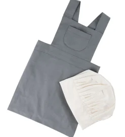 Sebra Rolleleg>Forklæde m. Kokkehue - Elephant Grey/Classic White