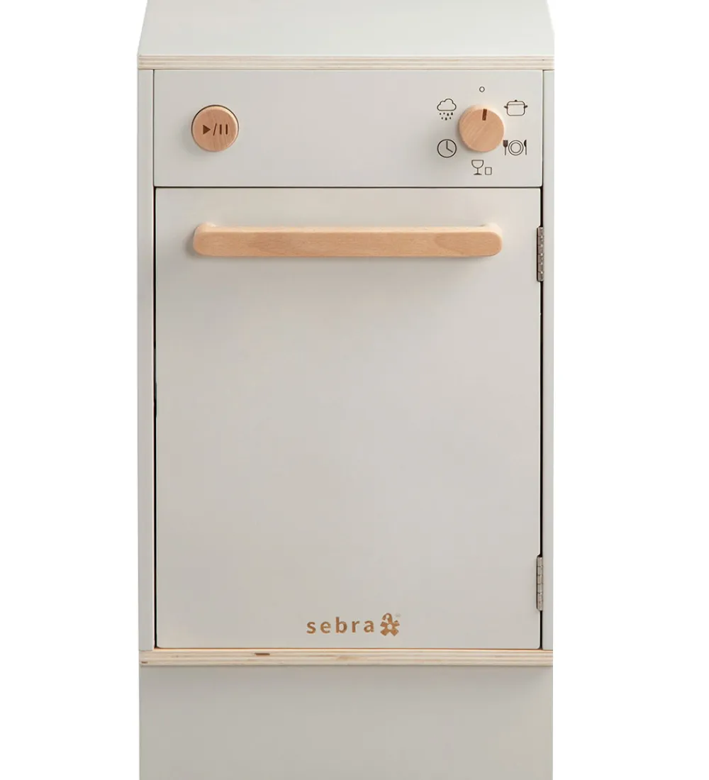 Sebra Trælegetøj|Legekøkken Og Legemøbel>Legekøkken - Opvaskemaskine - Træ - Seabreeze Beige