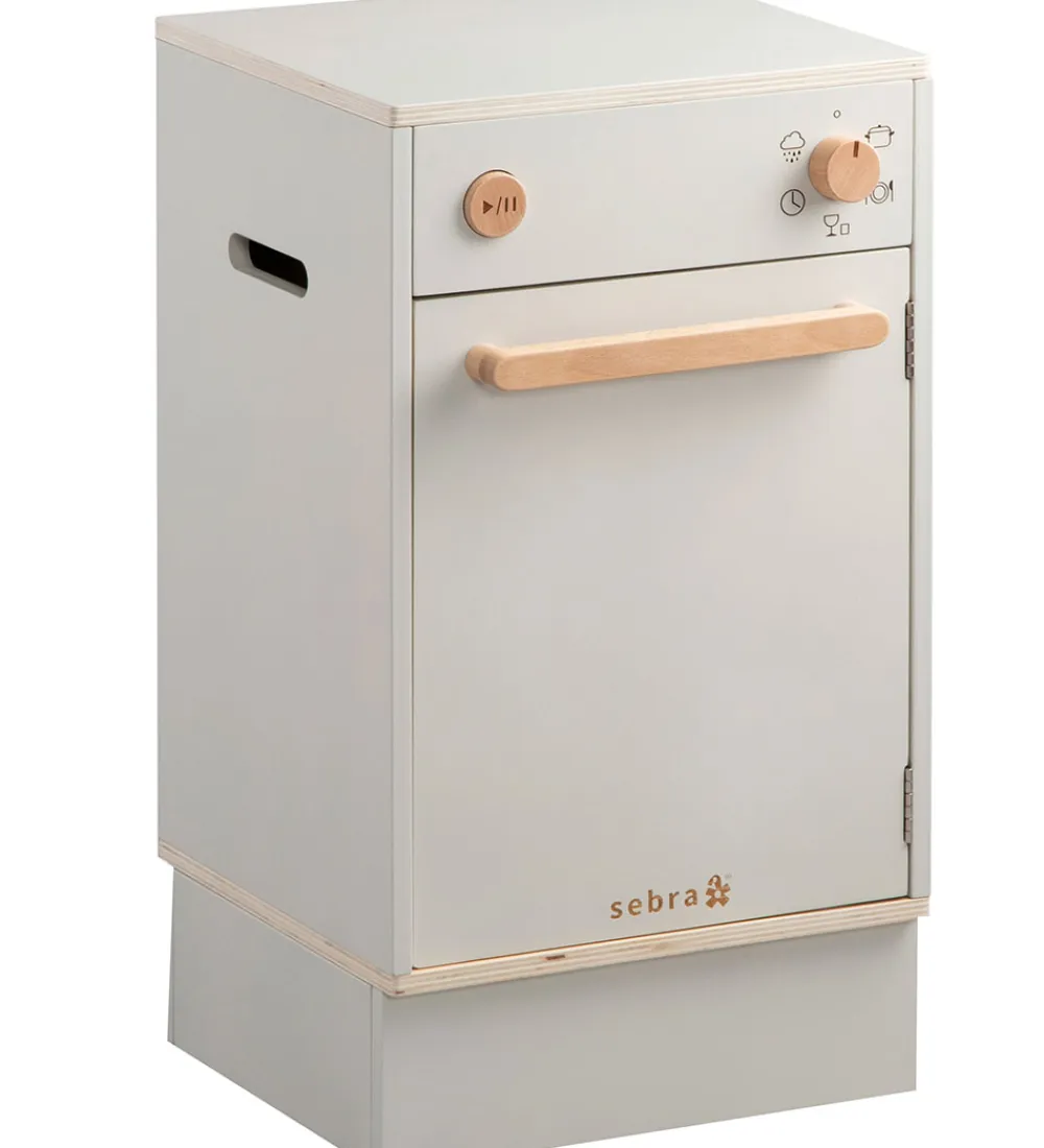 Sebra Trælegetøj|Legekøkken Og Legemøbel>Legekøkken - Opvaskemaskine - Træ - Seabreeze Beige