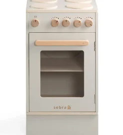 Sebra Trælegetøj|Legekøkken Og Legemøbel>Legekøkken - Ovn & Komfur - Træ - Seabreeze Beige