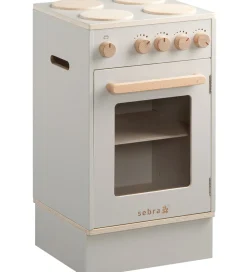 Sebra Trælegetøj|Legekøkken Og Legemøbel>Legekøkken - Ovn & Komfur - Træ - Seabreeze Beige