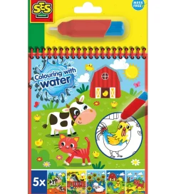 SES Creative Kreativ Leg|Bøger>- Bondegård Malebog - Farv med Vand