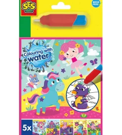 SES Creative Kreativ Leg|Bøger>- Fantasi Malebog - Farv med Vand