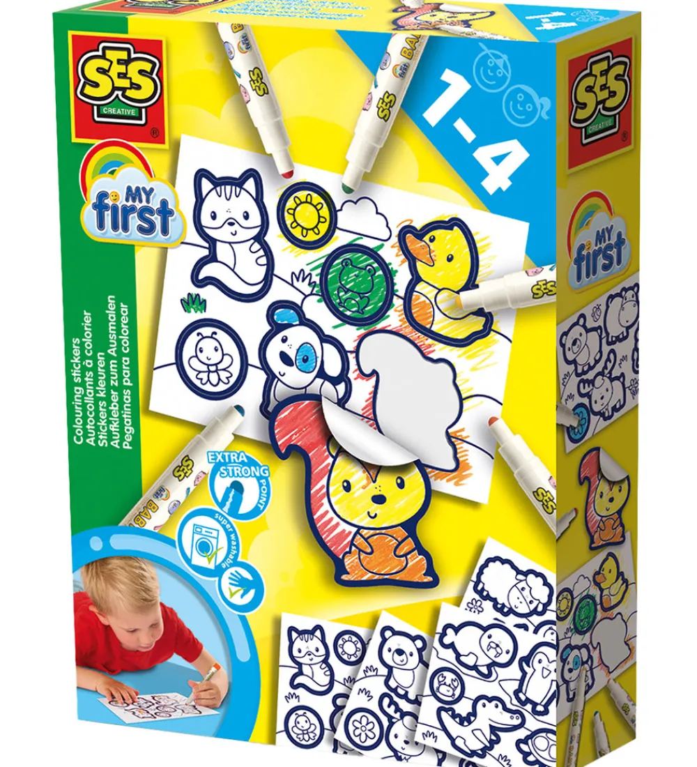 SES Creative Kreativ Leg|Kreasæt>- Min Første - Farvelæg Klistermærker