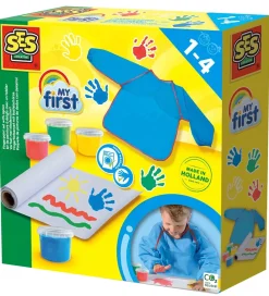 SES Creative Tuscher Og Farver|Maling>- Min Første Fingermaling m. Forklæde