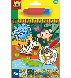SES Creative Kreativ Leg|Bøger>- Safari Malebog - Farv med Vand