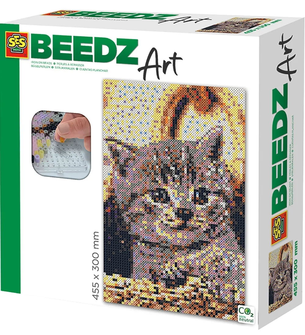 SES Creative Perler>- Strygeperlesæt - 7.000 stk - Kat