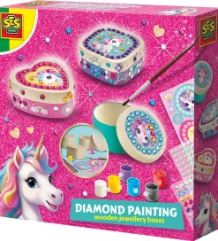 SES Creative Kreativ Leg|Kreasæt>Diamantmosaik - Smykkeskrin med Enhjørning