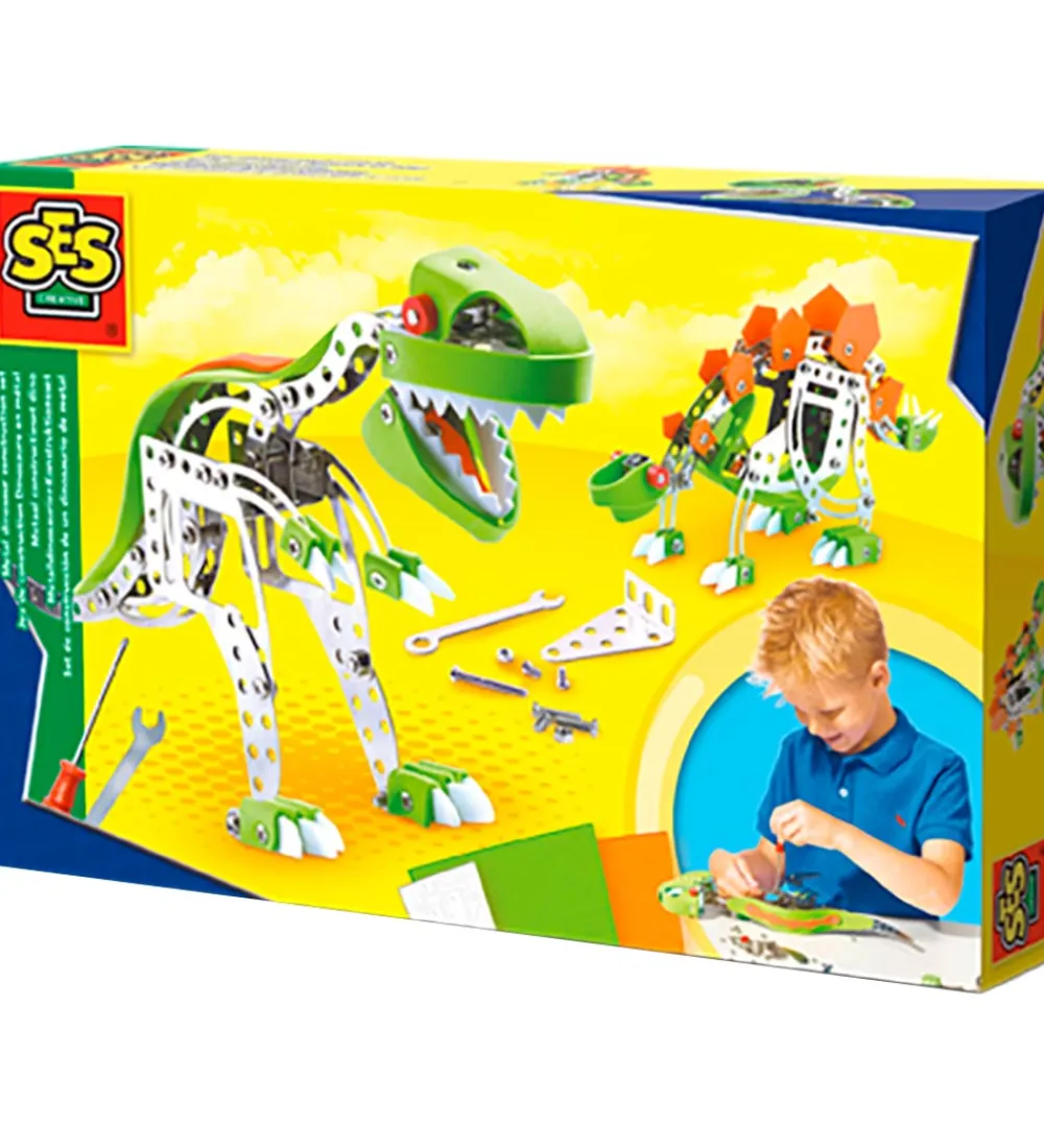SES Creative Kreasæt>Konstruktionssæt - Metal Dino