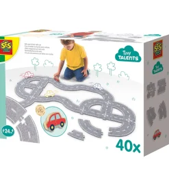 SES Creative Kreativ Leg|Kreasæt>Kreasæt - Filt Vejbane m. Bil - 40 dele