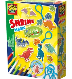 SES Creative Kreativ Leg|Kreasæt>Kreasæt - Krympeplast - Dinosaur Nøgleringe