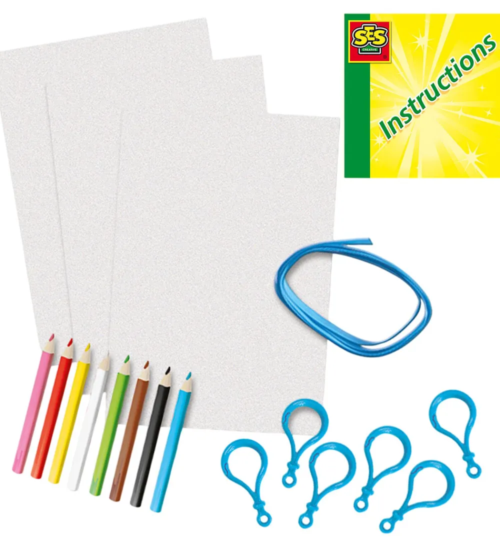 SES Creative Kreativ Leg|Kreasæt>Kreasæt - Krympeplast - Dinosaur Nøgleringe