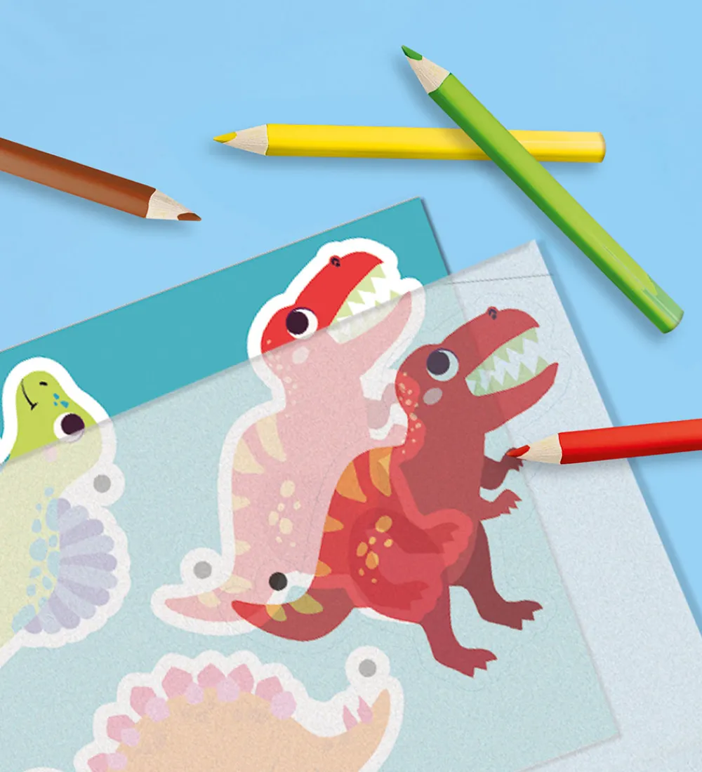 SES Creative Kreativ Leg|Kreasæt>Kreasæt - Krympeplast - Dinosaur Nøgleringe