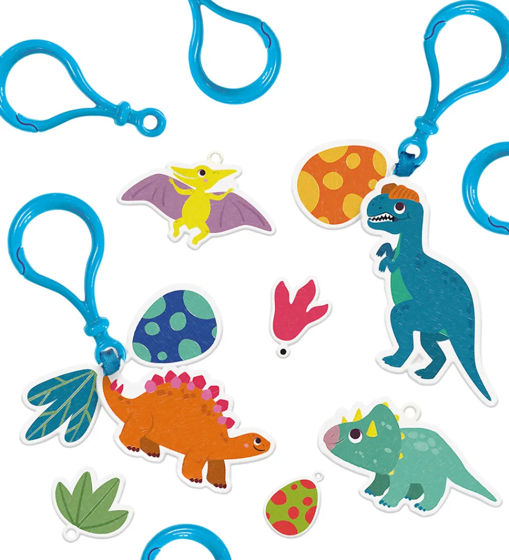 SES Creative Kreativ Leg|Kreasæt>Kreasæt - Krympeplast - Dinosaur Nøgleringe