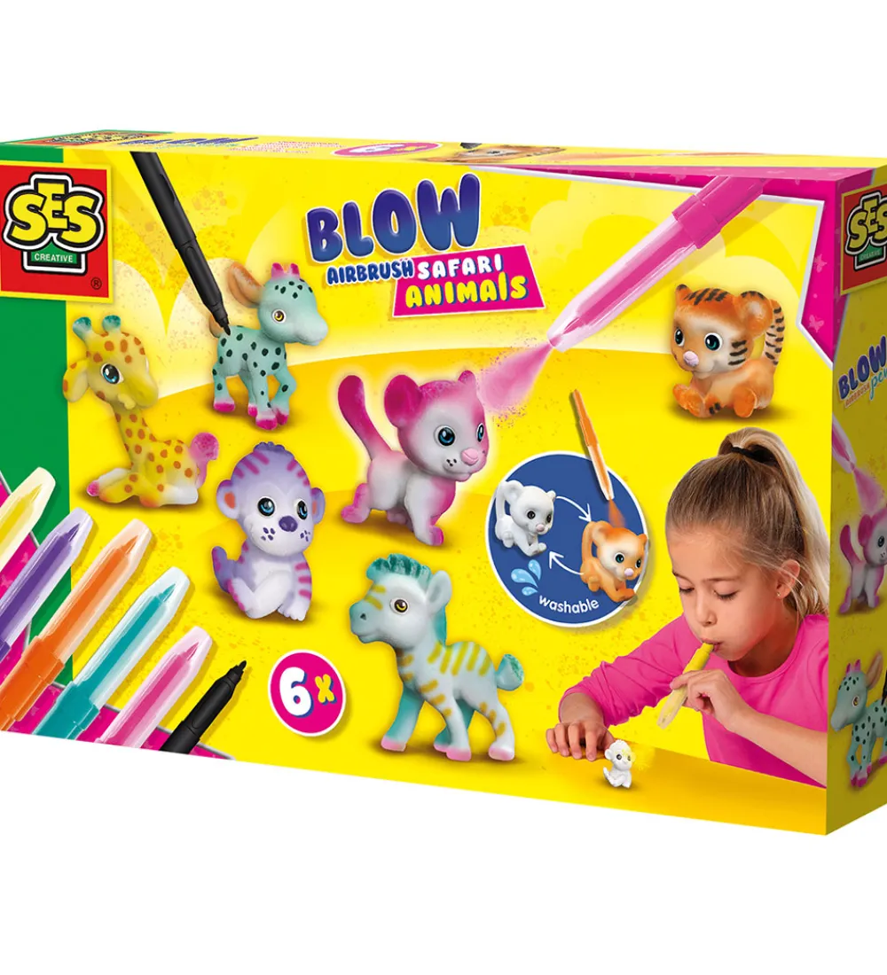 SES Creative Kreativ Leg|Tuscher Og Farver>Kreasæt - Pustetuscher - Safari