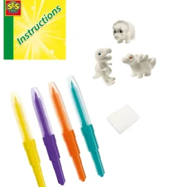 SES Creative Kreativ Leg|Tuscher Og Farver>Kreasæt - Pustetuscher - Dinosaurer