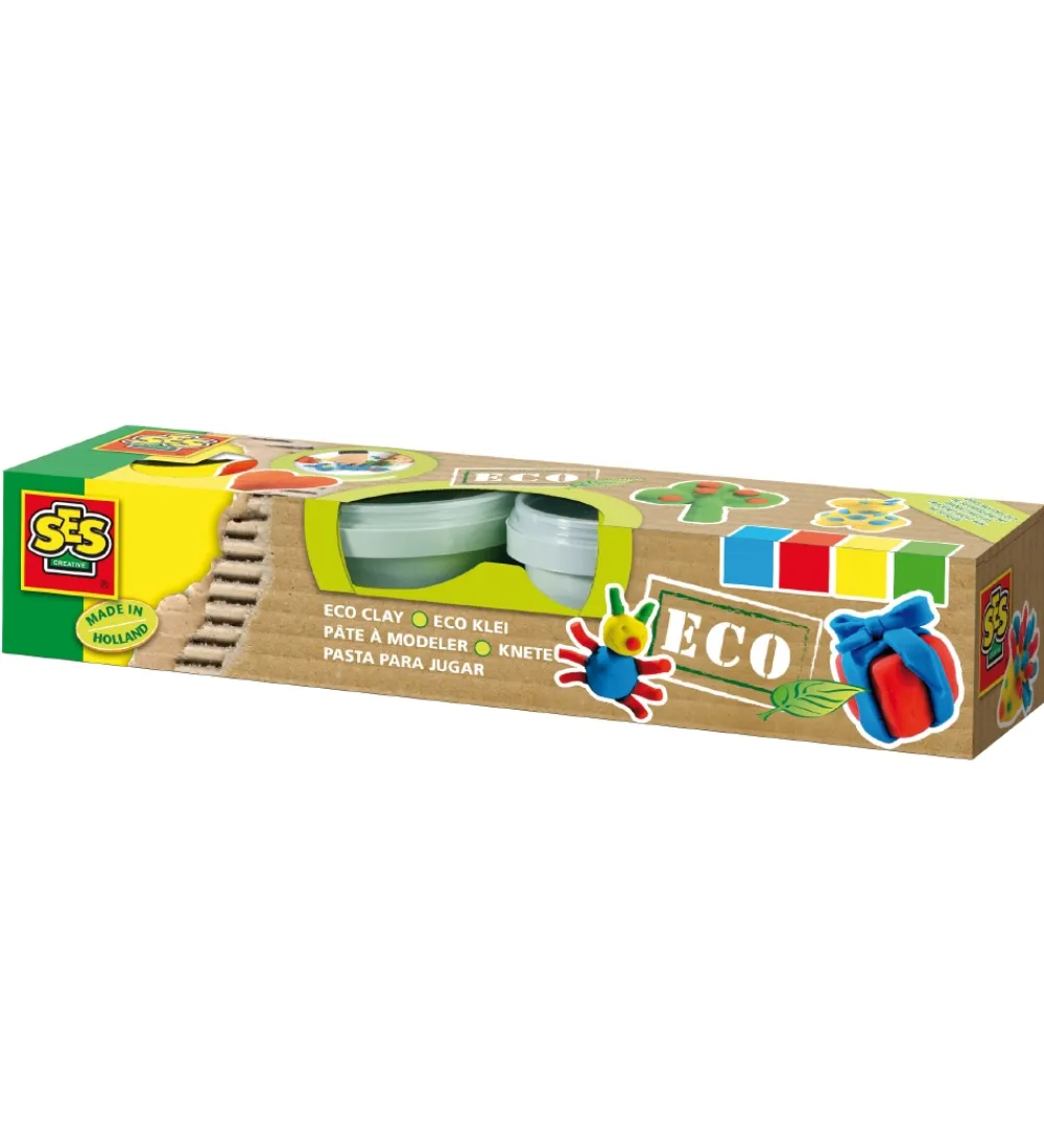 SES Creative Modellervoks>Modellervoks - ECO - 4x90 g - 4 Farver