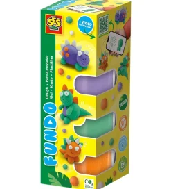 SES Creative Modellervoks>Modellervoks - 3x90gr/1x40g - FunDo Dinosaurer