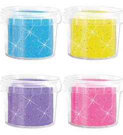 SES Creative Modellervoks>Modellervoks - 4x90gr - Silkeblød Glitter