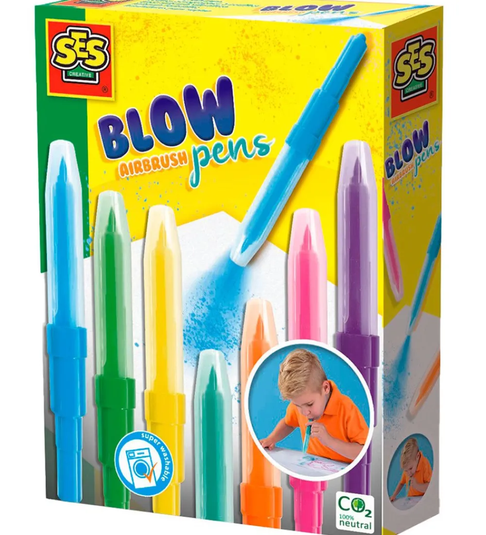 SES Creative Tuscher Og Farver>Pustetuscher - Airbrush - 7 stk