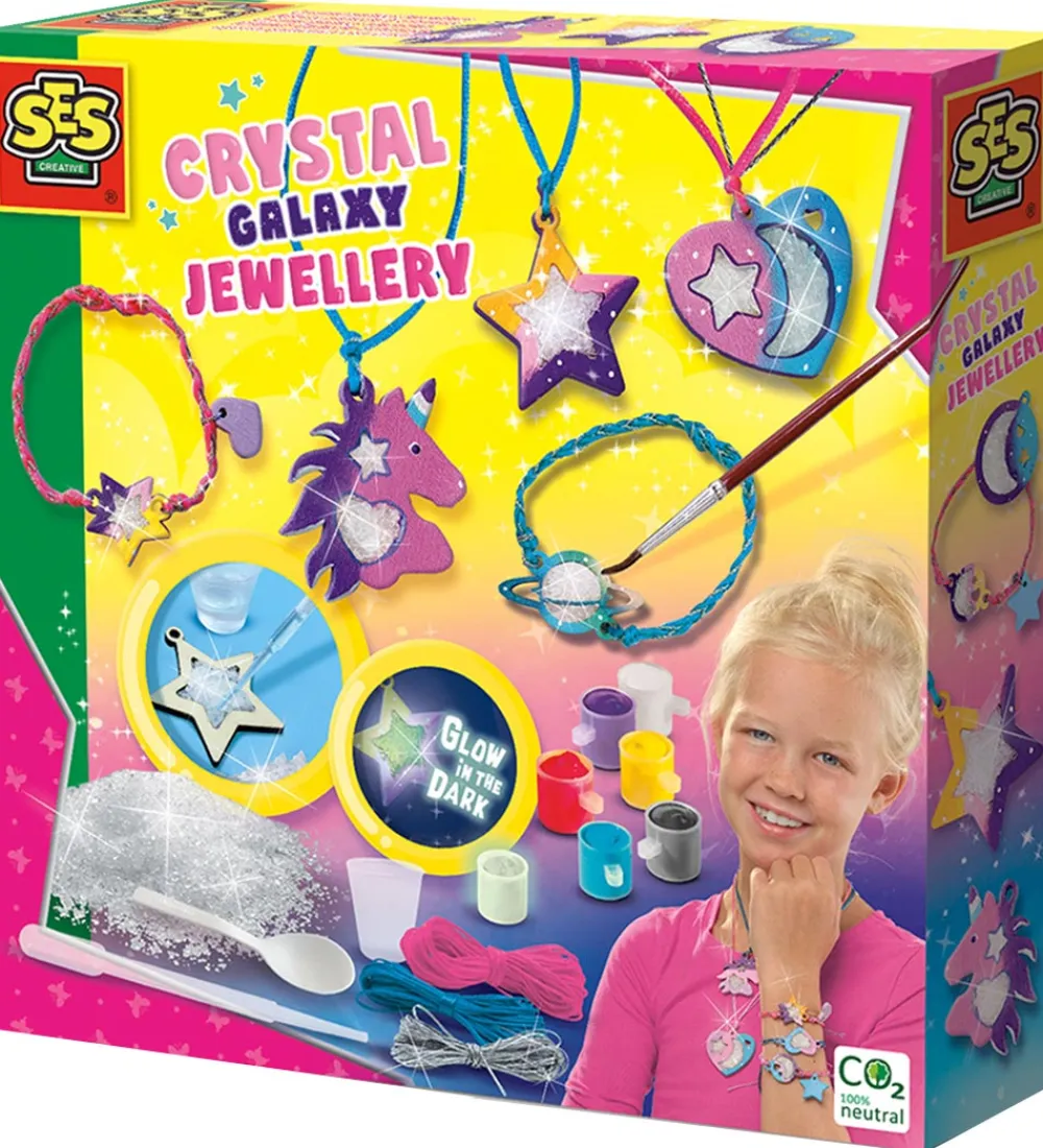 SES Creative Kreasæt>Smykkesæt - Galaxy Crystals