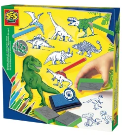 SES Creative Tuscher Og Farver>Stempelsæt - Dinosaurer