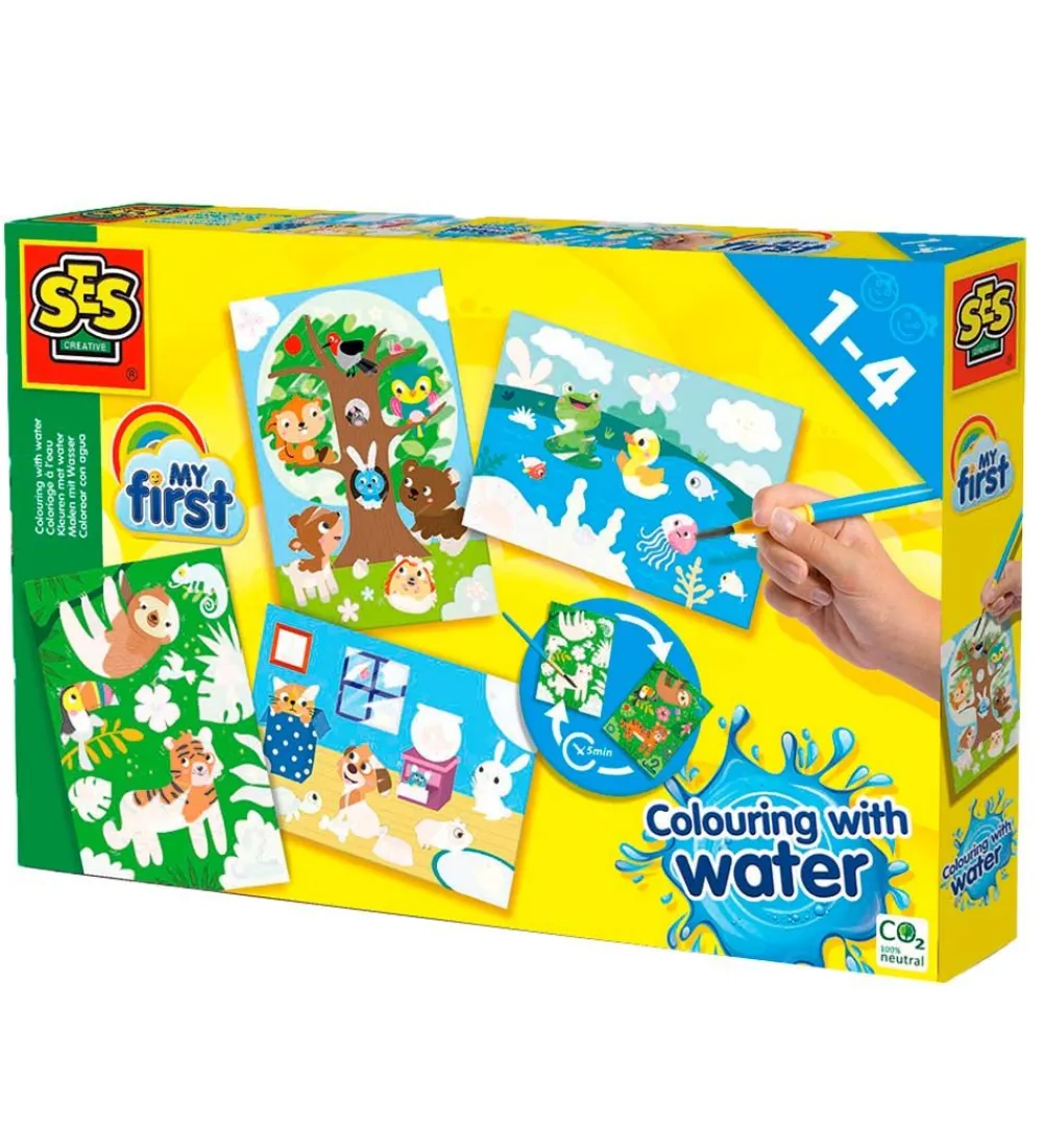 SES Creative Tuscher Og Farver|Maling>Vandfarver - My First - Skjulte Dyr