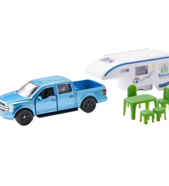 Siku Biler, Tog Og Køretøjer>Bil - Ford m. Pick-Up Camper