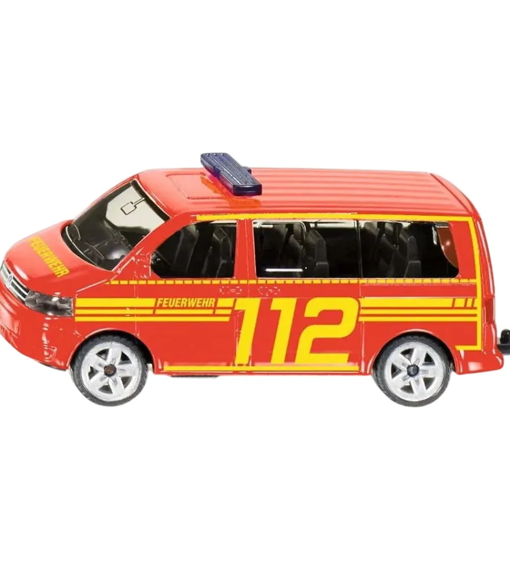 Siku Biler, Tog Og Køretøjer>Brandkommandobil - VW T5 Fire Command Car - Neonorange