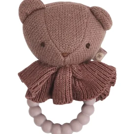 Smallstuff Babylegetøj>Biderangle - Strik - 10 cm - Dark rose