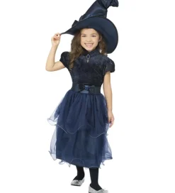 Smiffys Halloween|Udklædningstøj>Udklædning - Deluxe Midnight Witch - Blå