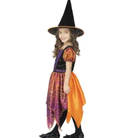 Smiffys Udklædningstøj>Udklædning - Moon & Stars Witch - Lilla/Orange