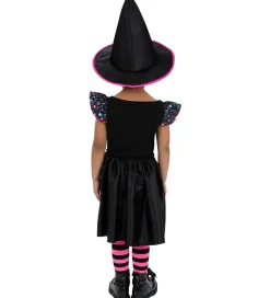 Smiffys Udklædningstøj|Halloween>Udklædning - Neon Star Witch - Rosa/Sort