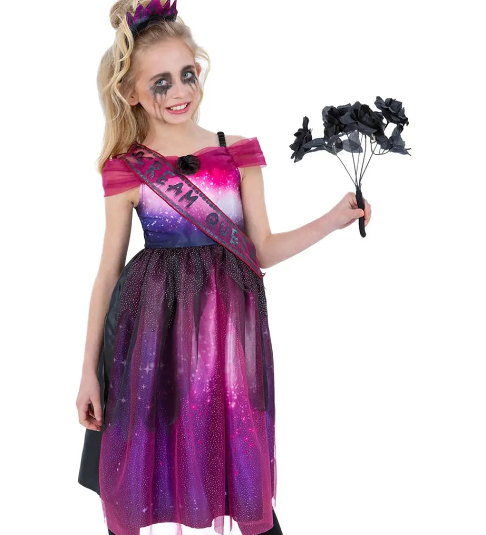 Smiffys Udklædningstøj|Halloween>Udklædning - Scream Queen - Lilla/Rosa