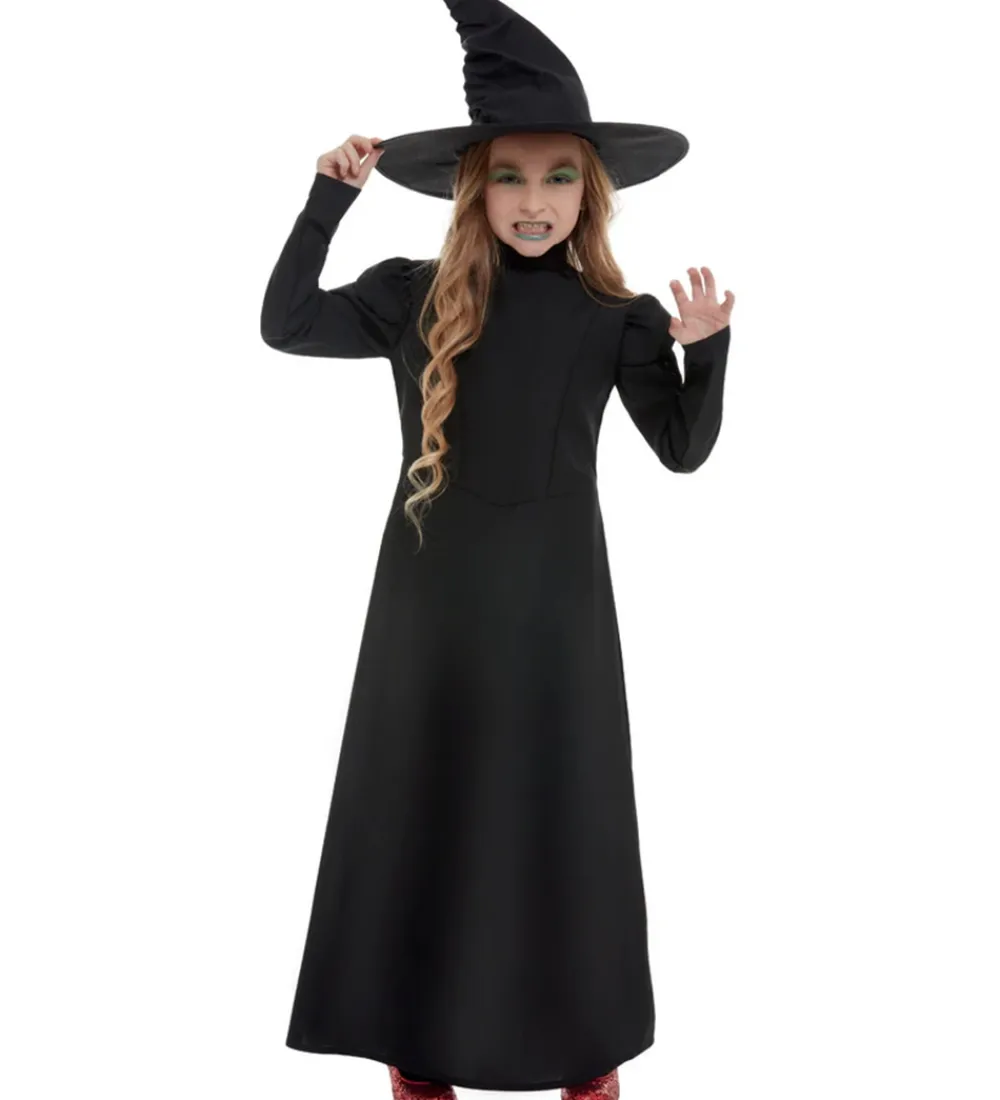 Smiffys Udklædningstøj>Udklædning - Wicked Witch Girl - Sort