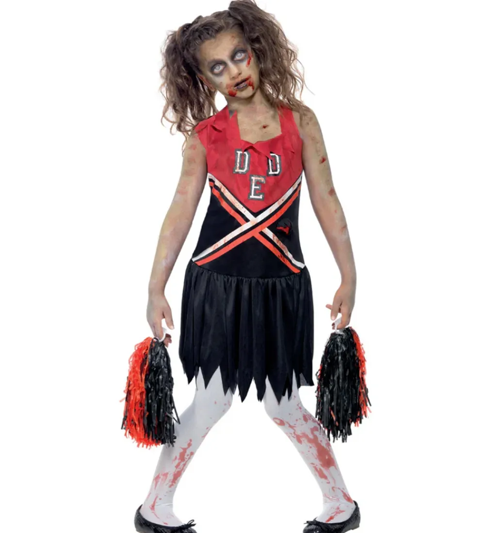 Smiffys Udklædningstøj>Udklædning - Zombie Cheerleader - Sød/Sort
