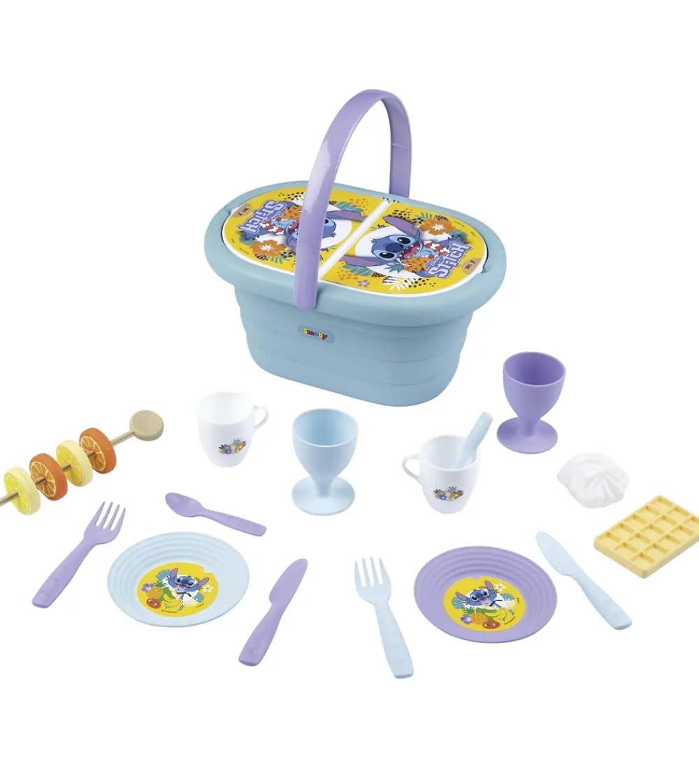 Smoby Rolleleg|Legemad>Picnickurv - 19 Dele - Stitch