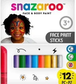 Snazaroo Rolleleg>Ansigtsmaling - Stifter - 12 stk.