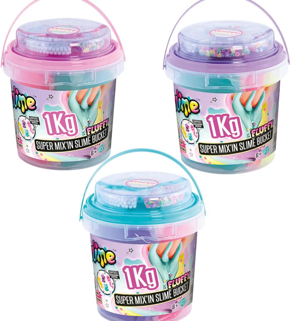 So Slime Slim|Kreativ Leg>DIY-Slim - Super Mix'in Slime Bucket - Assorteret