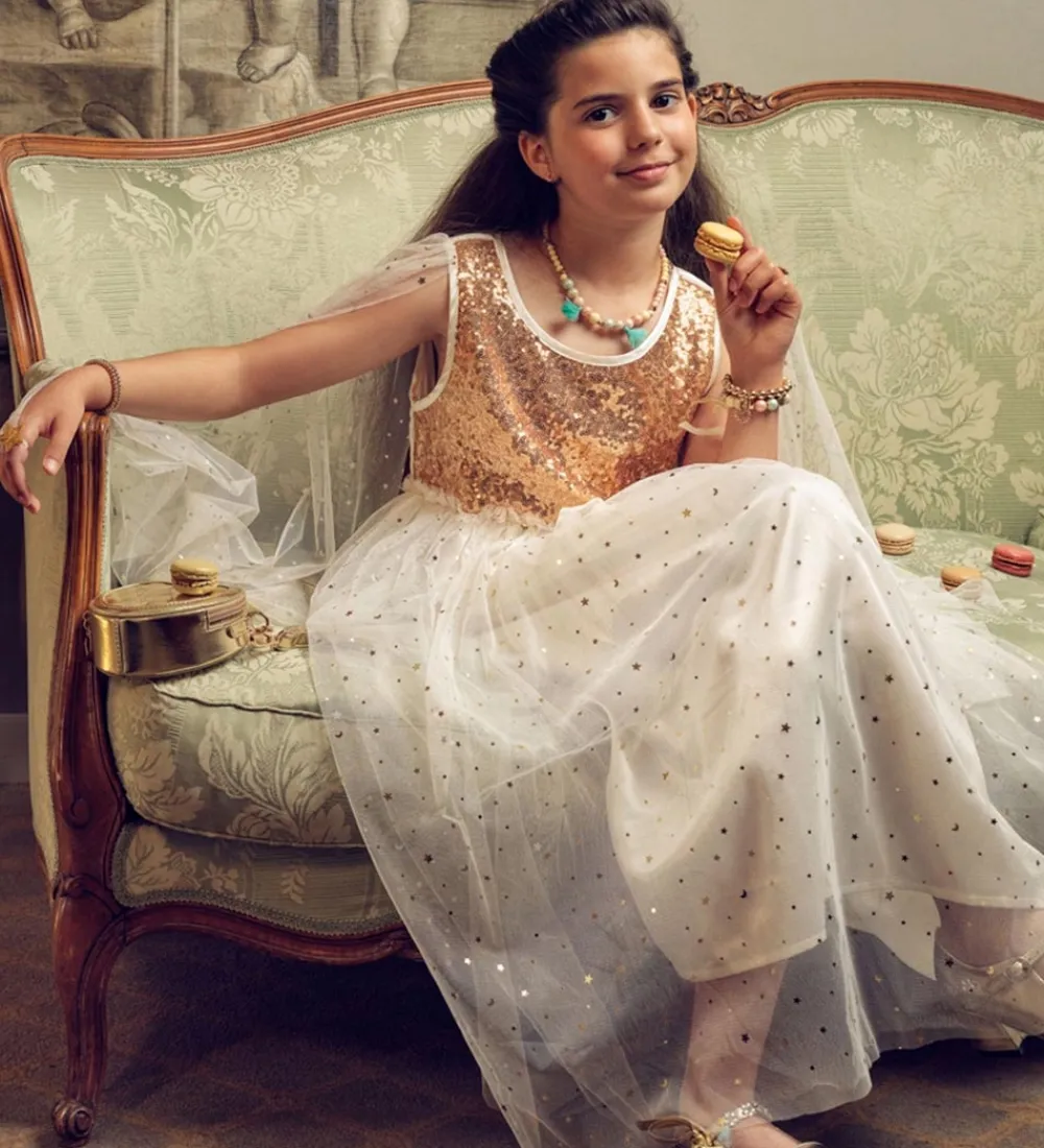 Souza Udklædningstøj>Udklædning - Prinsesse - Dorianne - Hvid/Guld