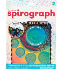 Spirograph Kreasæt>Tegnesæt - 10 Dele - Value - Scratch & Shimmer