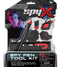 SpyX Rolleleg>- Spy Pen Toolkit - Sort/Rød