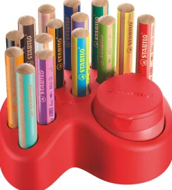 Stabilo Tuscher Og Farver|Kreativ Leg>Farveblyanter - Woody 3-i-1 Deskset - 15 Stk. - Multifa